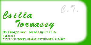 csilla tormassy business card